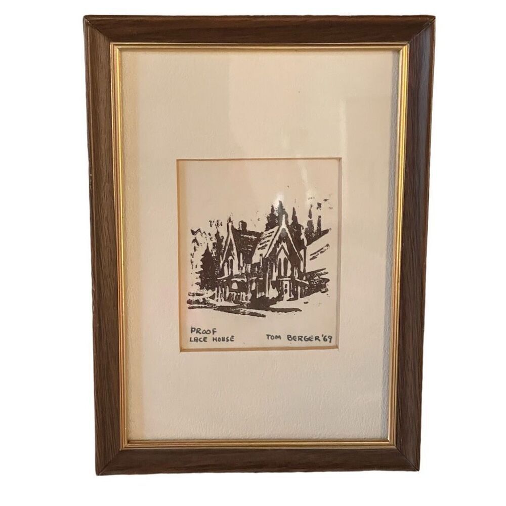 Vintage Tom Berger “1969 “Proof” Lace House print framed .
